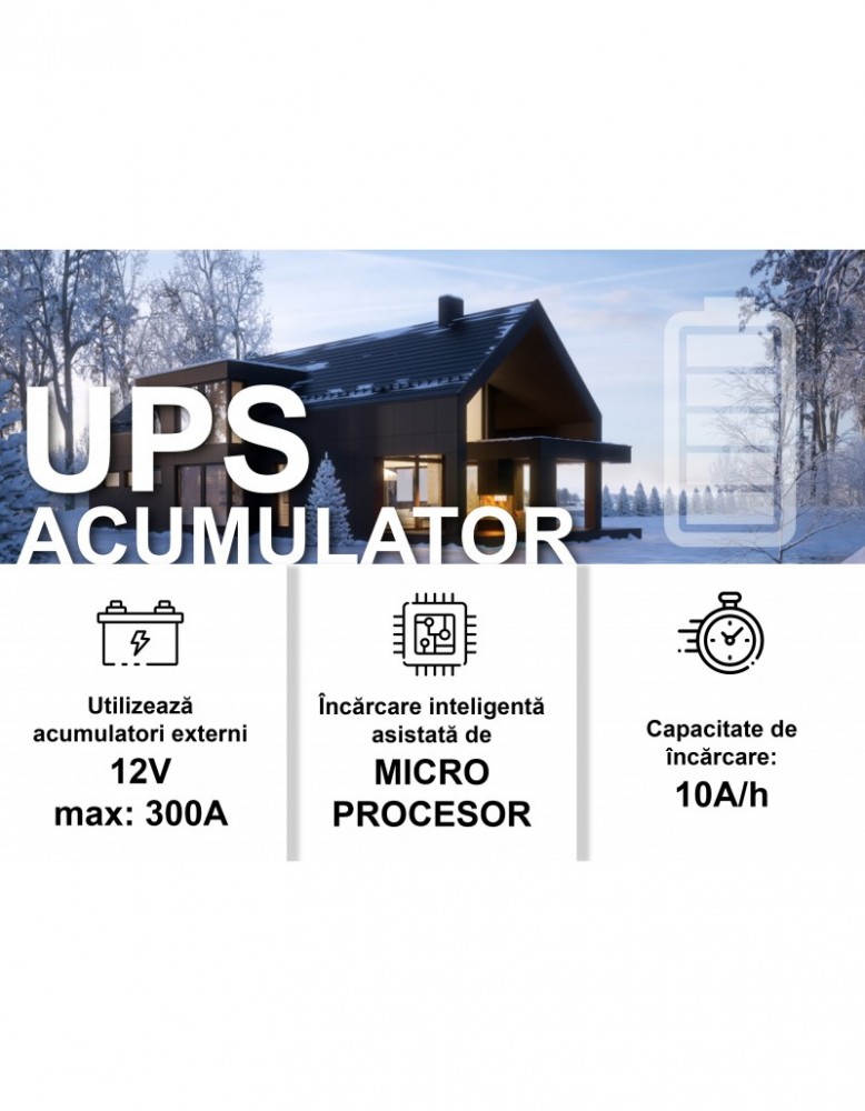 UPS centrala termica 1100VA / 700W Runtime Extins TED Electric